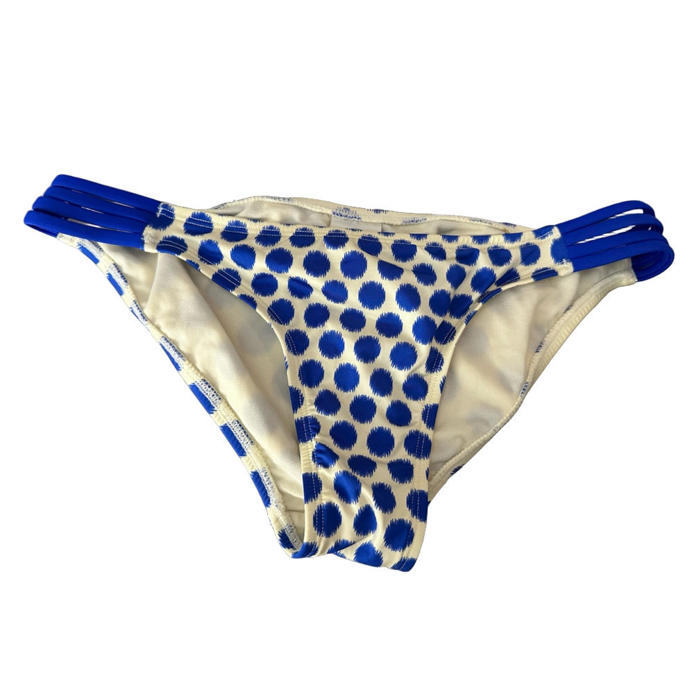 BODY GLOVE BLUE AND WHITE POLKA DOT BIKINI BOTTOM